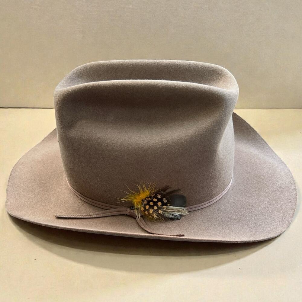 Vintage 70s Beaver Brand Cowboy Hat in Brown w/100% Genuine Fur Mark Size 7 1/4